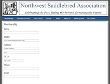 Tablet Screenshot of nwsaddlebreds.org